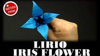 Lirio  iris flower Origami [upl. by Kirchner]