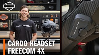 HarleyDavidson Cardo Freecom 4x Bluetooth Headset Overview [upl. by Aicnilav]