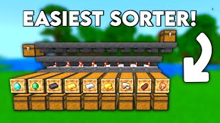 Minecraft EASY Automatic Sorting System 121 Tutorial  Auto sorter [upl. by Notrem448]