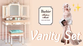 Barbie Fashion Model Collection Vanity Set amp Honey in Hollywood Silkstone Review B3436ampK7919 [upl. by Charles]