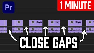 How To Close Gaps In Premiere Pro With ONE CLICK [upl. by Fortunio]