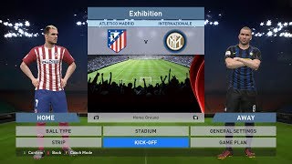 Atletico Madrid vs Internazionale Estadio Vicente Calderón PES 2016 PC GAMEPLAY Konami [upl. by Eihtur609]