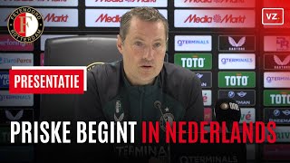 Nieuwe Feyenoordtrainer Brian Priske begint presentatie in heel goed Nederlands [upl. by Ettegdirb]