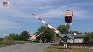 Železničné priecestie Bernolákovo 1 SK  2672018  Železniční přejezd  Railroad crossing [upl. by Nolly]