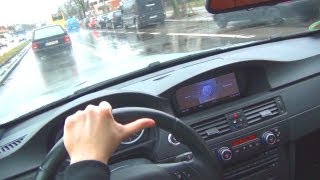 BMW M3 E92  DRIVER Perspective  Drive in the City  ONBOARD View Sound  Short Acceleration Rain [upl. by Okomom]