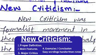 New Criticism  Literary theory in English  what is new Criticism [upl. by Anivid860]