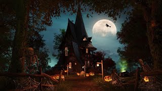 Halloween Spooky Witch Ambience  Haunted Witch House  Scary Halloween Music [upl. by Nimad211]