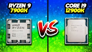 Intel i9 12900k vs AMD Ryzen 9 7900x 🖥️ InDepth CPU Comparison 2024 [upl. by Ardaid639]