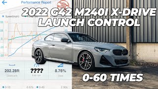 2022 G42 M240I INSANE LAUNCH CONTROL 060 DRAGYS amp DRIVING REVIEW [upl. by Niboc919]