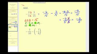 Subtracting Signed Fractions [upl. by Arakahs270]