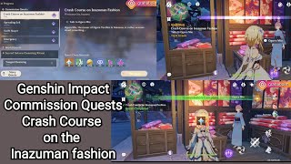 Genshin Impact  Crash Course on the Inazuman fashionTalk Ogura mio Inazuma City Commission Quests [upl. by Imekawulo]