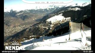 Les Quatre Vallées Nendaz webcam time lapse 20102011 [upl. by Ahsena305]