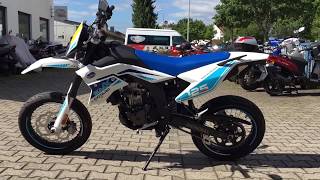 Mondial SMX 125i Supermoto  Motard Blue  Walkaround Detailpics and more [upl. by Irrek425]