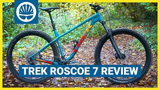 2022 Trek Roscoe 7 Trail Mountain Bike Review  This is NOT an XC Bike [upl. by Anawot]