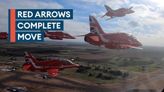 Red Arrows settle into new home at RAF Waddington [upl. by Jezebel]