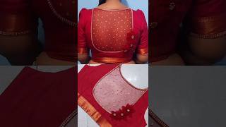 Net blouse design cutting and stitching latest boatneckblousedesign viralshorts youtubeshorts [upl. by Nylahsoj]