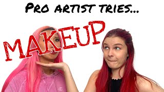 Professional Artist TriesMAKEUP [upl. by Aleehs]