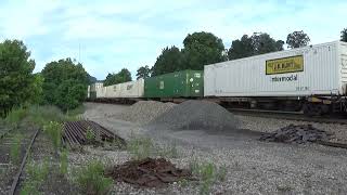 NS 288 Intermodal by Shawsville 7 7 23 ET44AC AC44C6M in Dynamics descending the hill [upl. by Ulla]