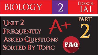 IAL Biology Unit 2  Frequently Asked Questions Part 2 in Under 10 mins [upl. by Atenaz]