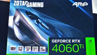 GeForce RTX 4060ti 16gb  Unboxing ZOTAC Gaming AMP GDDR6  Graphics Card  pc build  NazeerTech [upl. by Ikciv462]