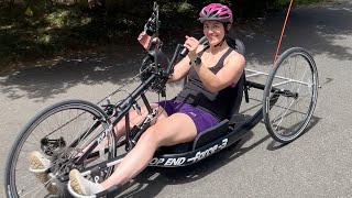 Hand Cycle with me and my HSP hereditary spastic paraplegia [upl. by Saundra725]