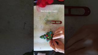 Needle felt Christmas tree ornaments 🎄 🎄 🎄 [upl. by Anurag]