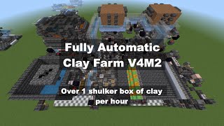 Fully Automatic Clay Farm Minecraft Bedrock Edition [upl. by Persis541]