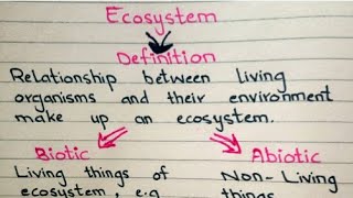 What is Ecosystem   Define ecosystem [upl. by Nomyaw761]