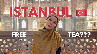 Istanbul 🇹🇷 vlog 1st day  free tea  shopping at the Grand Bazar amp visiting a Mosque [upl. by Nallaf]