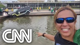 PF prende mulher que invadiu prédios públicos e se identificava como quotpatriotaquot  CNN 360º [upl. by Yenaled]