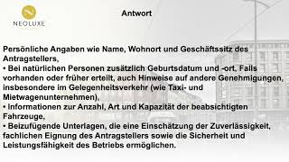 Antrag auf Genehmigung Welche Informationen sind erforderlich Prüfungsvorbereitung IHK–Frage Nr17 [upl. by Vinna165]