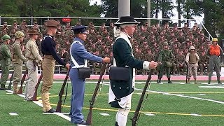 Historical Military Uniforms  Marines Celebrate 238 Years with Joint Daytime Ceremony [upl. by Isolt]