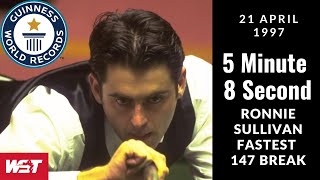 Ronnie OSullivans World Record Fastest 147 Break [upl. by Araik]