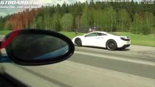 McLaren MP412C 625 HP x races vs 9ff GTurbo 750 Porsche 911 GT3 RS x 2 [upl. by Hogle739]