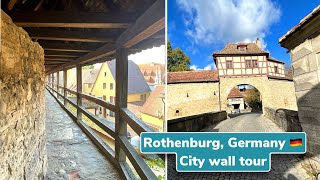 Rothenburg ob der Tauber City Wall Tower Walking Tour Germany 2023 [upl. by Cynera914]