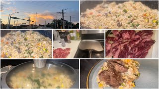 Japanese Wagyu Beef FRIED RICE A5 Kobe Beef  safarifoodbynoreen3233 [upl. by Emmuela]