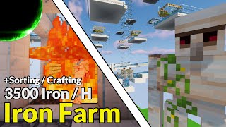 How to Build the Ultimate Iron Farm With Autosorting and Crafting in 121  Minecraft Farm Tutorial [upl. by Neelyt]