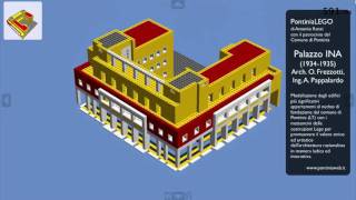 Progetto Pontinia LEGO modello palazzi INA [upl. by Yrahcaz]