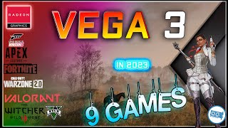 Vega 3 in 9 GAMES  AMD Athlon 3000G  in 2023 [upl. by Trinatte544]