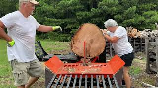 Big Red Oaks on the Wolfe Ridge firewood splitting WolfeRidgeSplitters [upl. by Tat128]