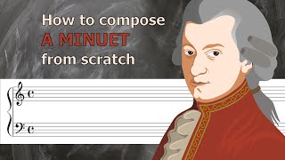 Watch me WRITE A MINUET  Recomposing Mozarts K 1 in less than 5 MIN 2020 [upl. by Aninep]