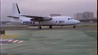 FedEx Feeder Fokker F27500 Friendship Taxiing By [upl. by Mcclees]