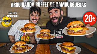 ARRUINANDO un BUFFET de HAMBURGUESAS por 20€ con EL QUE MÁS COME de TIKTOK 🍔 [upl. by Land983]