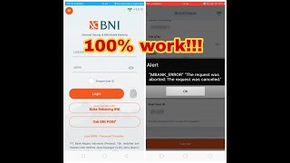 Cara mengatasi ERROR saat registrasi BNI mobile work 100 [upl. by Clark]