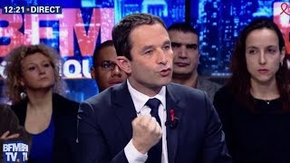 Benoît Hamon était l’invité de BFM Politique le 26032017 [upl. by Heck]