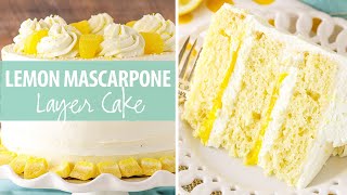 Lemon Mascarpone Layer Cake [upl. by Oeramed]