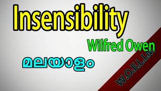 Insensibility in Malayalam Insensibility poem summary in Malayalam [upl. by Elijah]