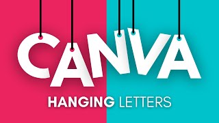 Hanging Text Effect in Canva [upl. by Breger]