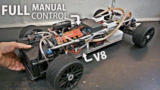 FINISHING the MANUAL Transmission on the 15 RC V8 CAR amp Learning How to DRIVE IT [upl. by Oidale]