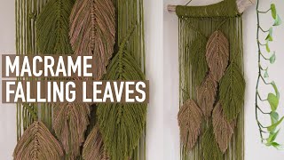 DIY Macrame Tutorial Falling Leaves Wall Hanging [upl. by Yerocaj]